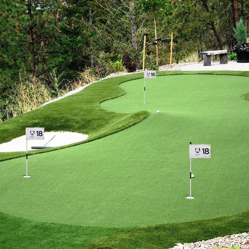 2BUT 2025 Bethpage Black Golf Pin Flag Practic Putting Green Golf Flag For Backyard Garden Double-Sewn 600D Nylon Miniature Pin Flag Regulation Tube Flag (8"x6"(18)) - Image 4